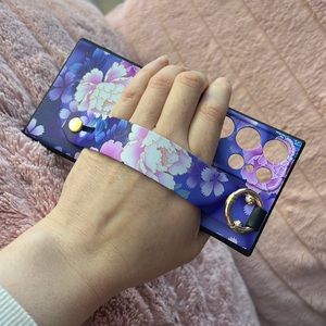 For Samsung Galaxy S23 ultra phone case with wrist strap kickstand keychain